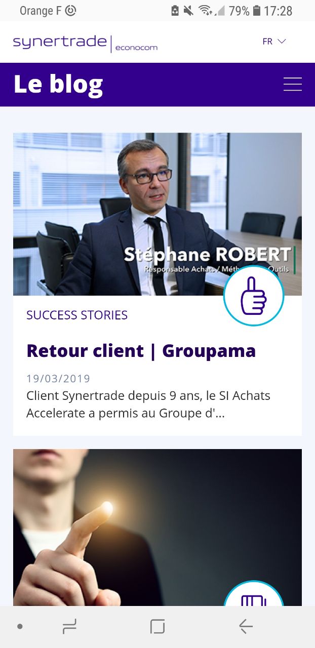 Cas client Naes - Nouveau blog Synertrade HP mobile