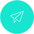 Paper plane pictogram on cyan background Paper plane pictogram on cyan background