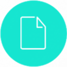 Document pictogram on cyan background Document pictogram on cyan background